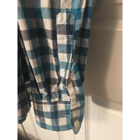 Old Navy The Classic Shirt Mens Sz XXL Blue/black Plaid - Picture 2 of 5